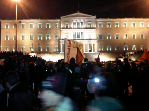 foto manifestazioni Grecia 12 febbraio 2012
