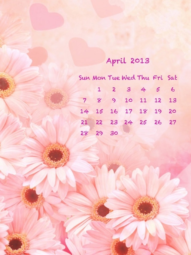 calendario del mese di Aprile