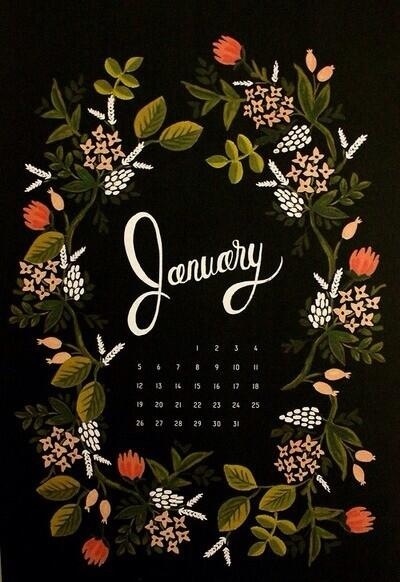calendario di Gennaio
